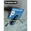 1pc Black Rotating Car Sun Visor Sunglasses Clip