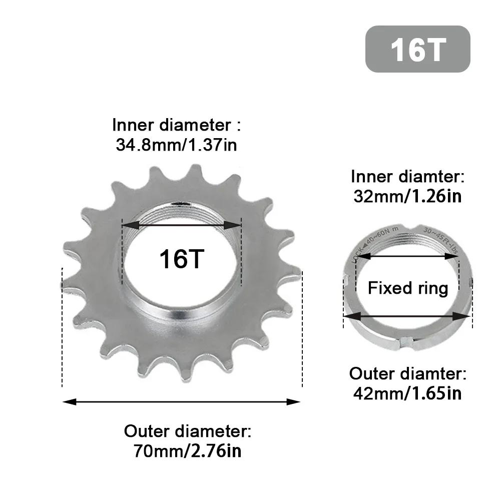 Fixed Gear Fahrrad Freilauf Ritzel Nabe Verriegelung 1 Gang Fixie Fahrrad Gewinde Lockringe 13T 14T 15T 16T 17T 18T