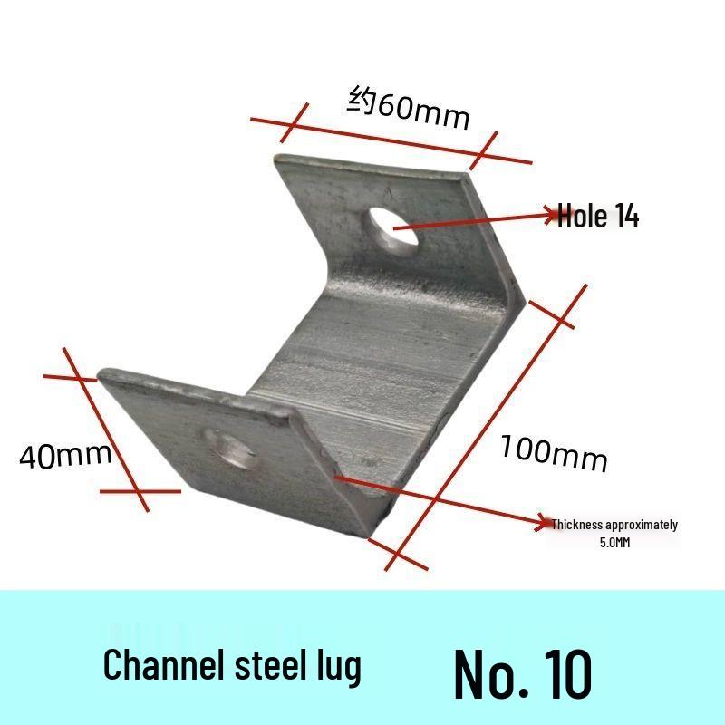 Galvanized Steel Ceiling Connector Bracket with Adjustable U-Channel and Eye Bolt