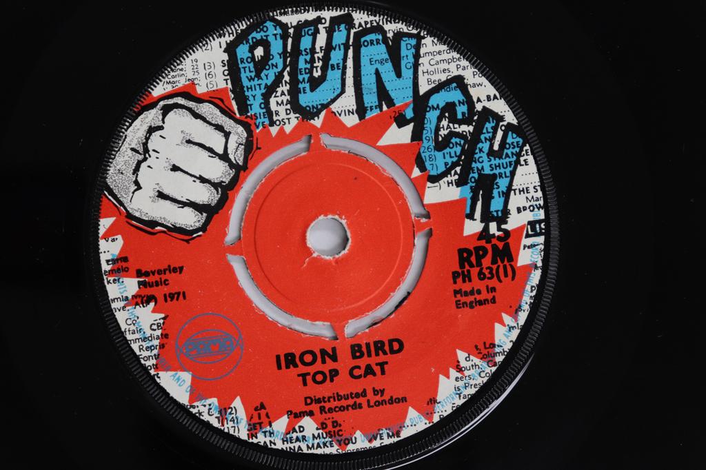 7inch Record TOP CAT Iron Bird Cat Hop PH63 PUNCH 1971 UK Reggae Ska Dub Used