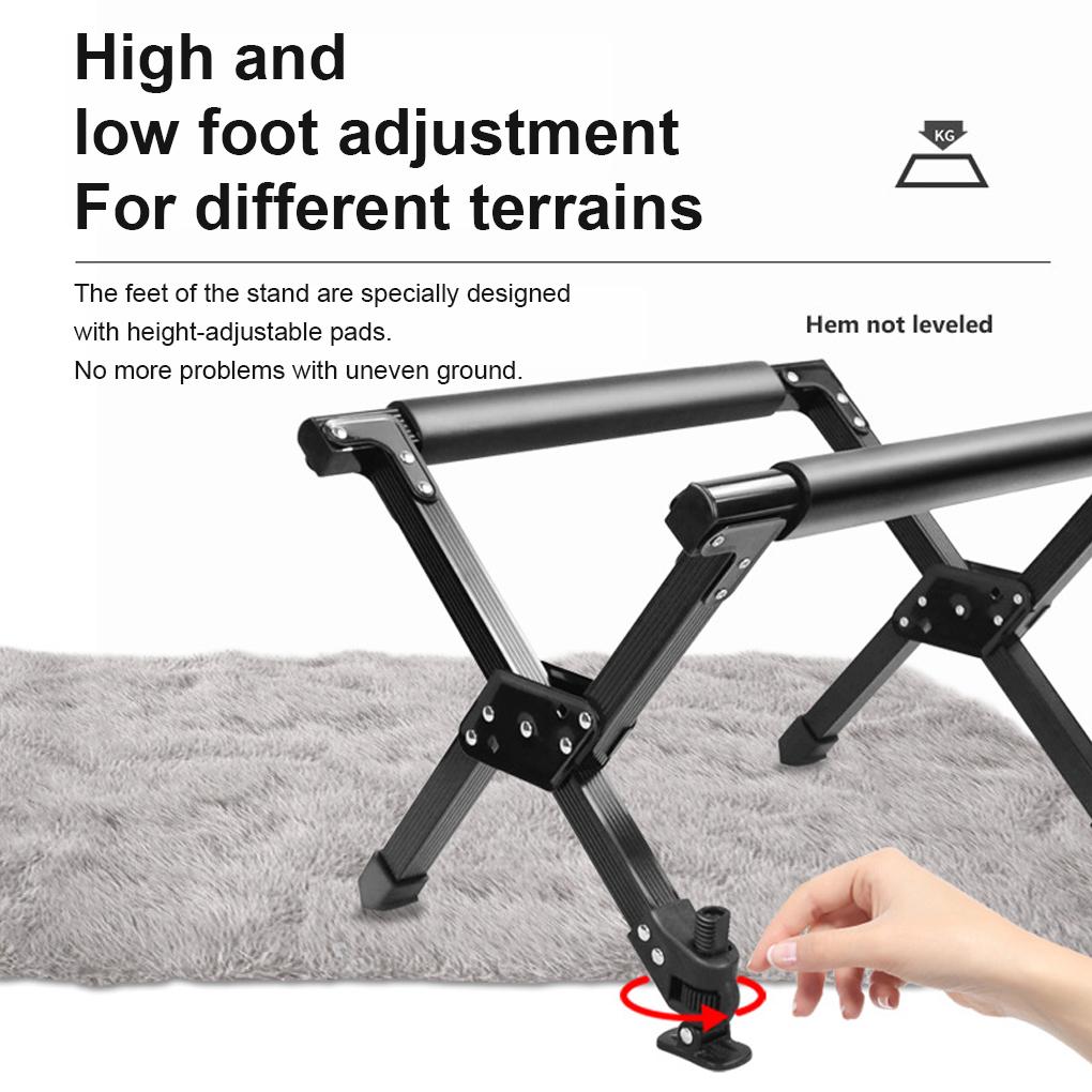 Folding Outdoor Camping Refrigeration Rack Foldable Alloy Ice Bucket Rack Hiking BBQ Picnic Stand Luggage Rack Anti Slip Rack