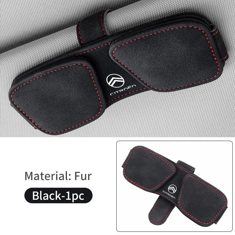

Suede Car Sun Visor Glasses Case Card Ticket Pen Buckle Clip For Citroen Grand Berlingo Jumper Celysee Xsara Picasso Aircross