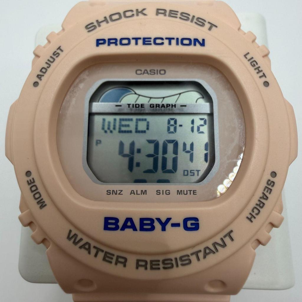 Used CASIO Baby-G BLX-570 G-LIDE Pink Beige Ladies Digital Watch with Tide Graph, Shock Resist, 20 BAR Water Resistance, Used