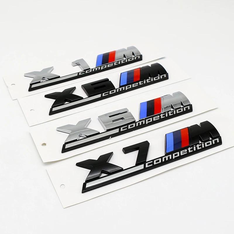 BMW Competition Series ABS Tricolor M Mark X2M X3M X4M X5M X6M X7M 7M Sticker Thunder Edition Car Trunk Badge Emblem 5-Pack fsdf08