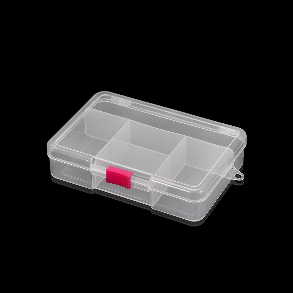 

1pcs Good Quality 5 Grids Necklace Beads Earring Case Organizer Plastic Jewelry Accessories Storage for DIY 14.4 x10 x3.4cm