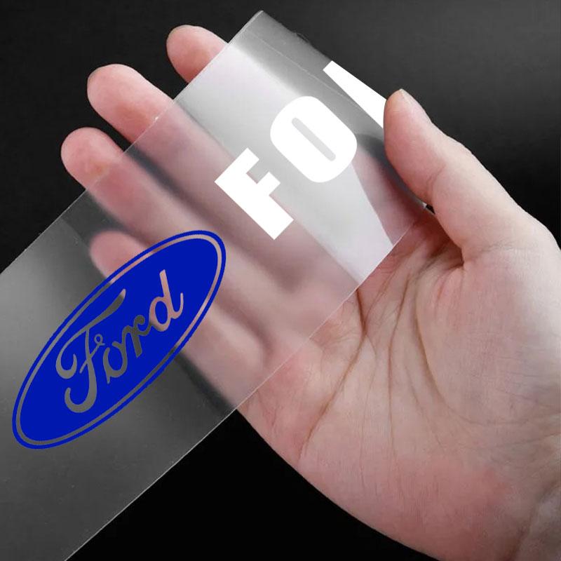 4Pcs Car Threshold Protector Transparent Decorative Badge 3D Sticker For Ford Focus Mondeo Kuga Fiesta MK7 Escort Explorer Edge 2 4 MK2 MK4