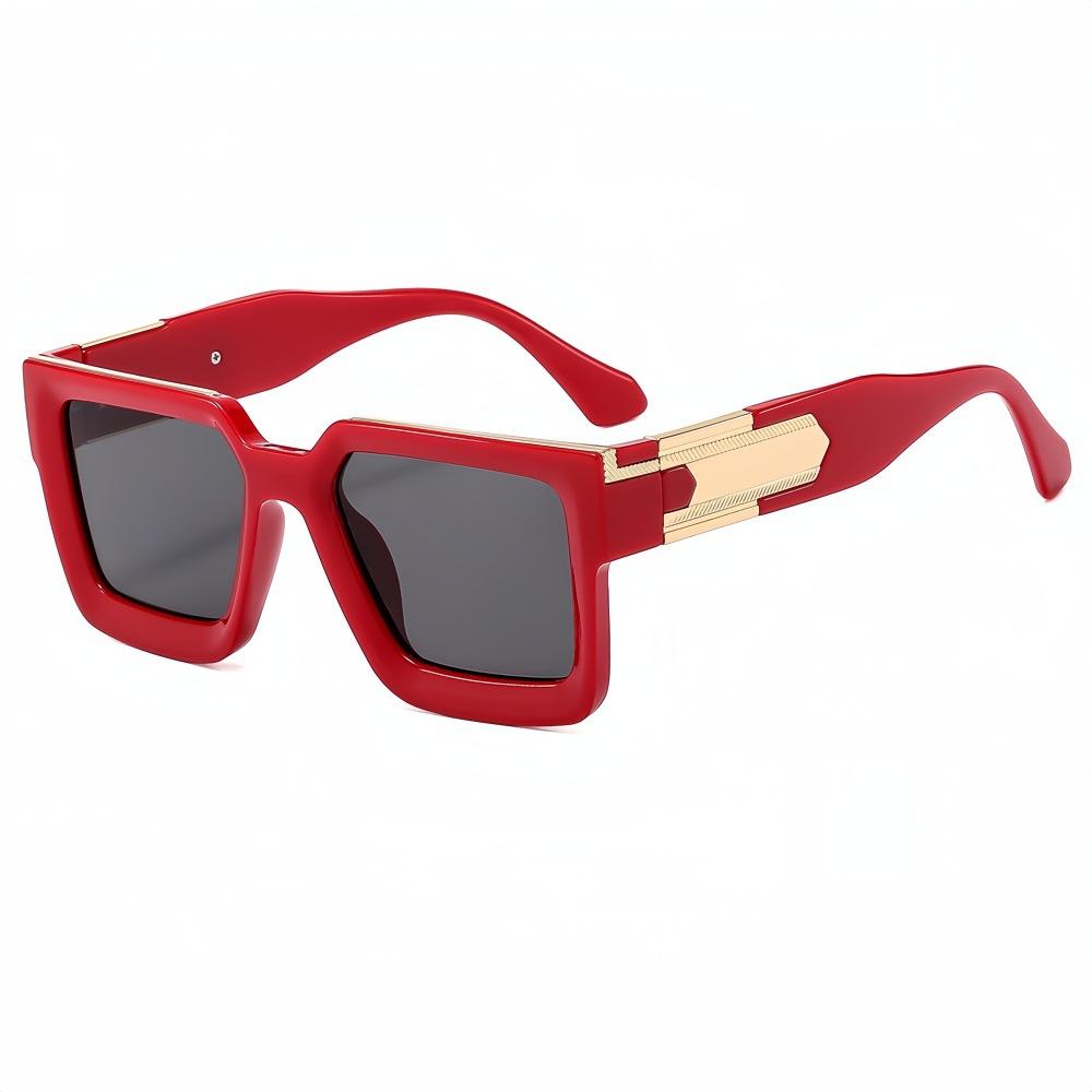 

Retro Luxury Large Concave Frame Leopard Gradient Square Female Sunglasses Design Trend Punk Male Sun Eyewear UV Protection 400 as picture
