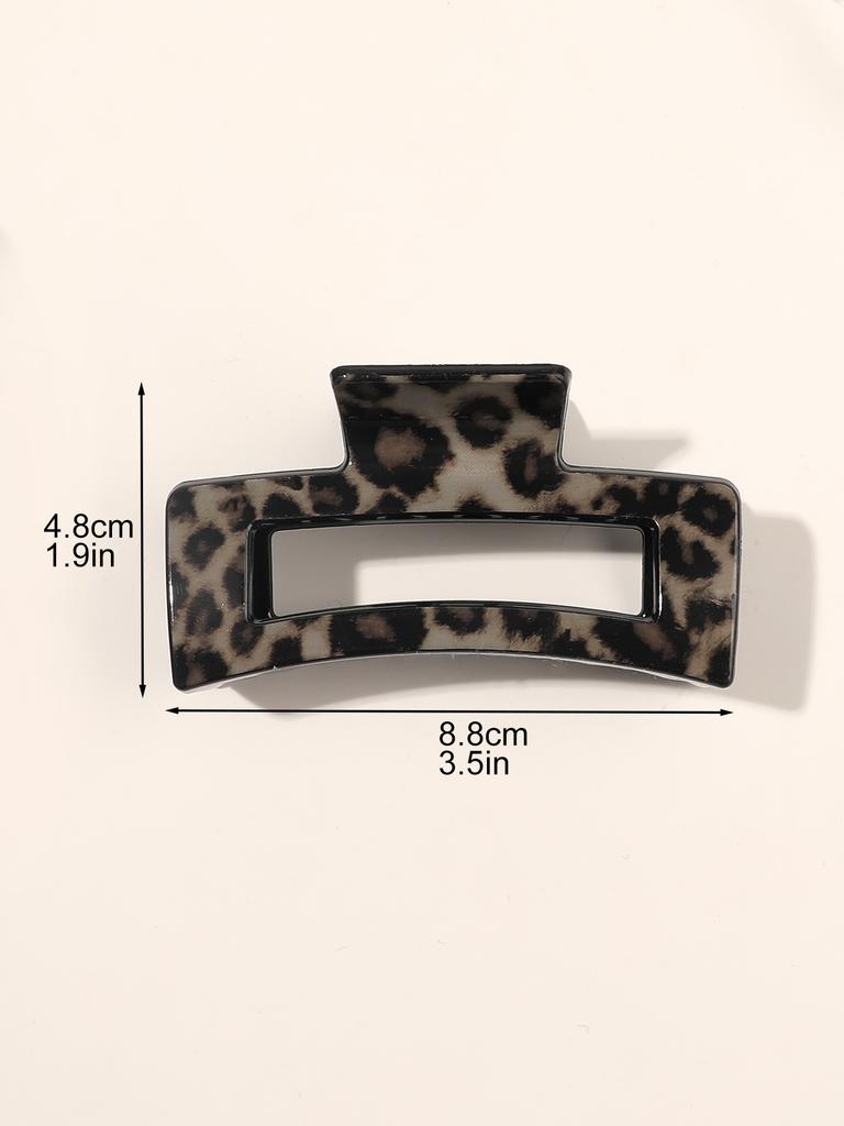 4Pcs Tortoise Hair Claw Clips, Leopard Print Stylish Hair Accessories for Women Fashion Strong Hold Clips for Thick Thin Hair