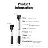 Bicycle Pump Portable Silver Pump Road Mountain Bike Pump Riding Tire Filling Pump Riding Equipment Outdoor Equipment