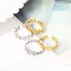 Vintage Hollow Lucky Ring Gold Silver Plated Coin Money Catcher Finger Rings