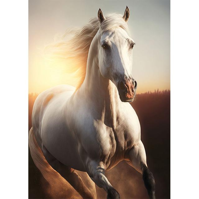 Black And White Wild Horse Wild Animal Prints Poster Canvas Painting Modern Wall Art Picture Living Room Bedroom Home Decoration