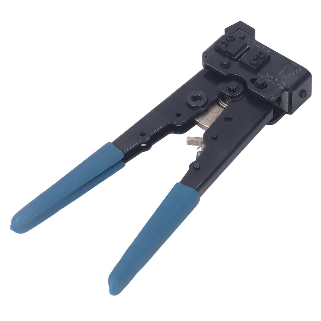 Network Crimper Carbon Steel Head Anti Slip Rubber Handle 8P Ratchet Structure RJ45 Crimping Tool