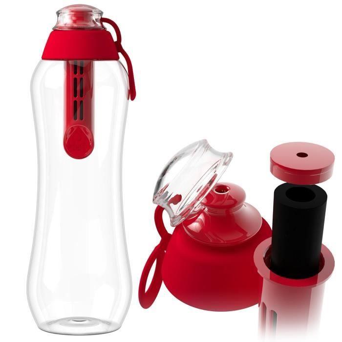Bouteille De Filtration - Dafi - 0,5 L - Rouge - Léger - Réutilisable