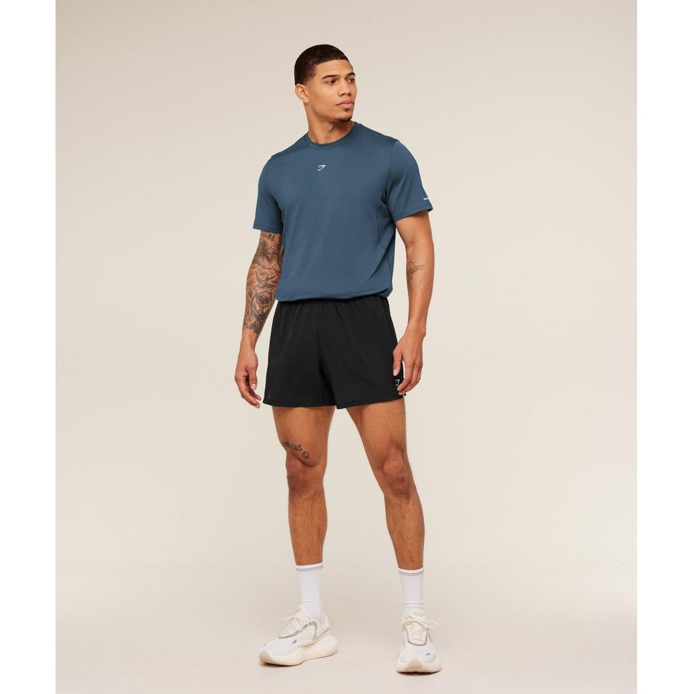 Gymshark Running T shirT Gs sTealTh Blue A3c2s Ud6s