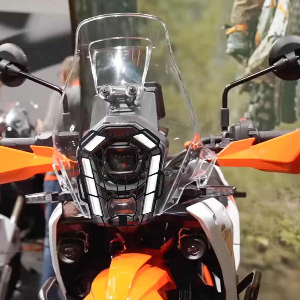 For KTM 390 ADVENTURE R 2025 390 ADVENTURE X Headlamp Grill Mesh Motorcycle Headlight Guard Grille Protection Cover 390 ADV R X