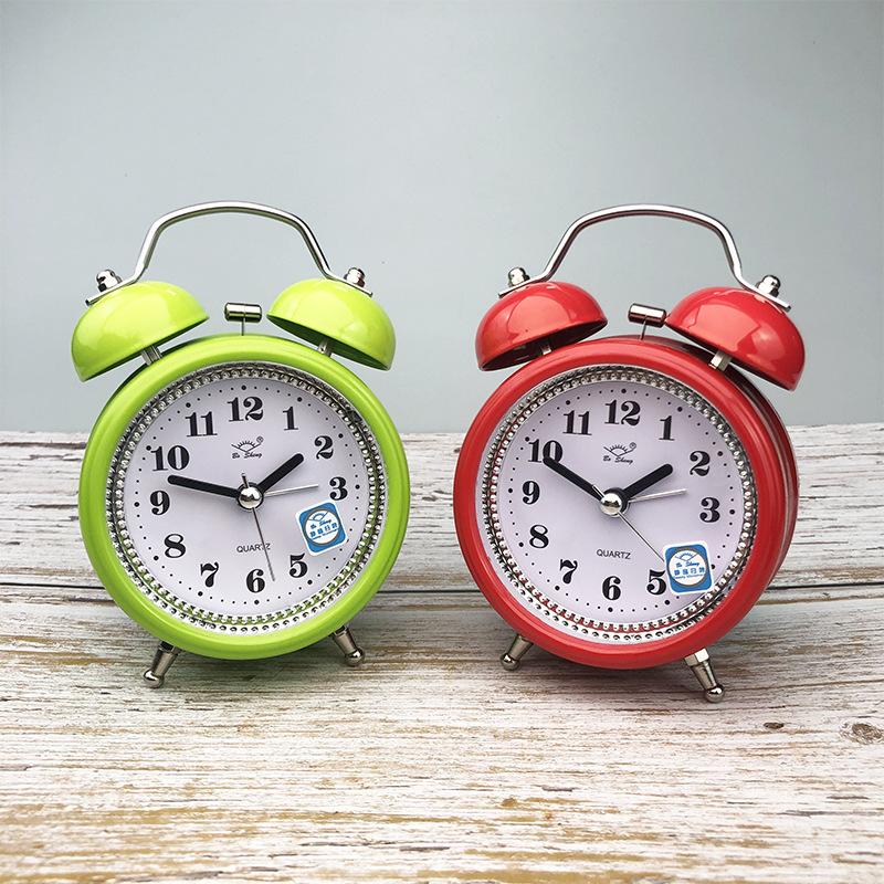 Fashionable 3in Personalized Metal Bell With Night Light Bedside Clock Alarm