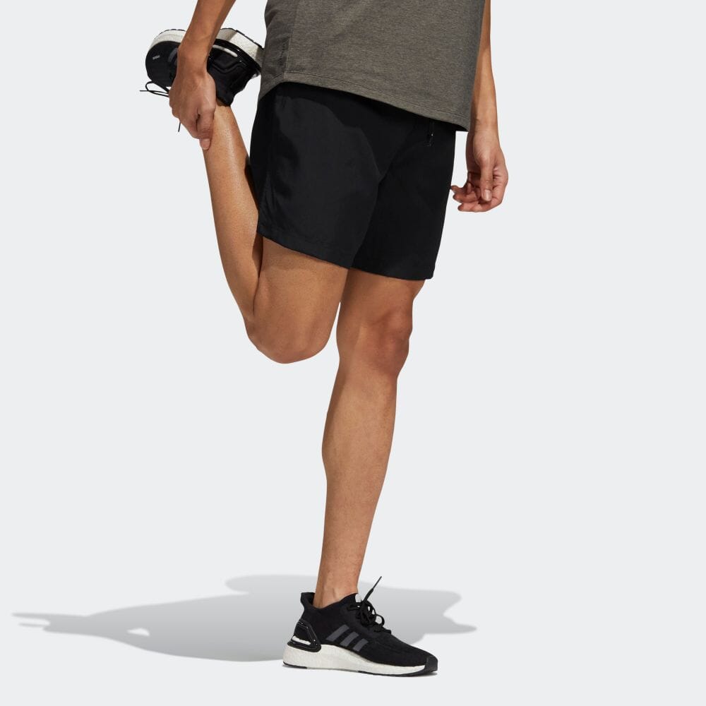 Adidas Aeromotion Breathable Casual Woven Drawstring Shorts Men Bottoms Black GU6387