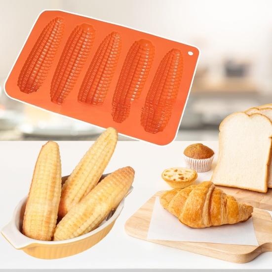 Silicone Corn Bread Stick Pan Non-Stick Tortilla Mold High Temperature Resistant Flexible Baking Mold