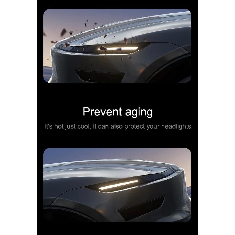 For Tesla Model Y Juniper Headlight Film Clear / Smoked Black TPU Invisible Film For New Model Y 2025 Tail Light Protective Film