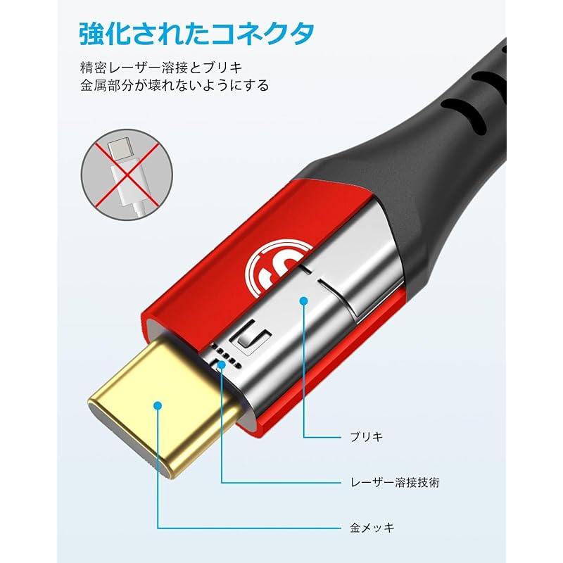 USB Type C Cable [Set of 2 1m] Sweguard USB-C to USB-A 3.2A Cable [QC3.0 compatible [Fast charging] type c Charging cable iPhone15 Pro Max, iPhone16