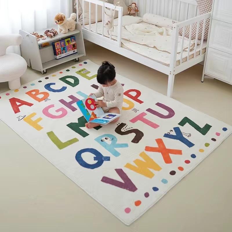 

Soft Water-Resistant Nursery Carpet for Bedroom, Office & Sofa Bedside, Non-Slip Easy-Care Mat 60*90cm