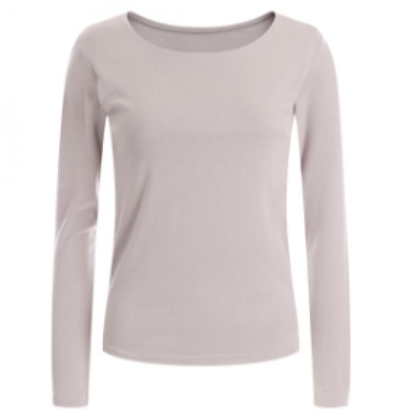 Shop Women Round Long Sleeve T shirT Khaki Dai Wsh 12128