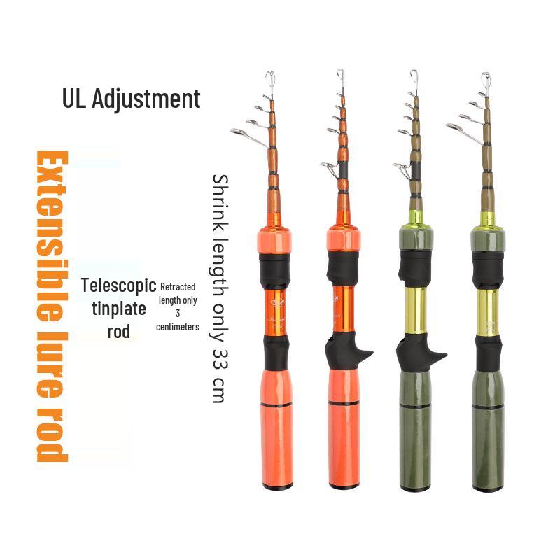 Tragbare Ultrakurze Teleskopische Mini-Spinnrute für Fliegenfischen