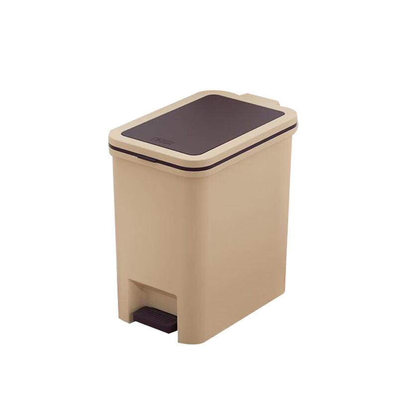 Zhuang Taitai Dual-Opening Pedal Trash Can 10L
