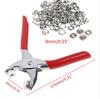 100Pcs Ring Snap + Metal Prong Fasteners Press Studs Poppers Plier