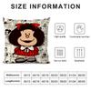 Cartoon M-Mafalda Cute Pillow Case Home Double-Sided Printing Short Plush Colorfast Microfiber Cushion Cover