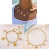 Geometric Shell Pendant Necklace For Women With Stainless Steel Chain For Daily Wear