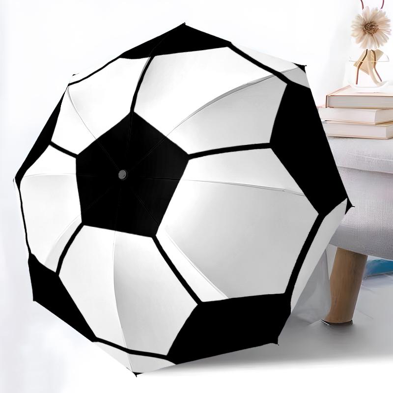 1PC Football Sport Umbrella Portable Folding Umbrella Iron Frame Hole Bone Structure Outdoor Home Umbrella A10