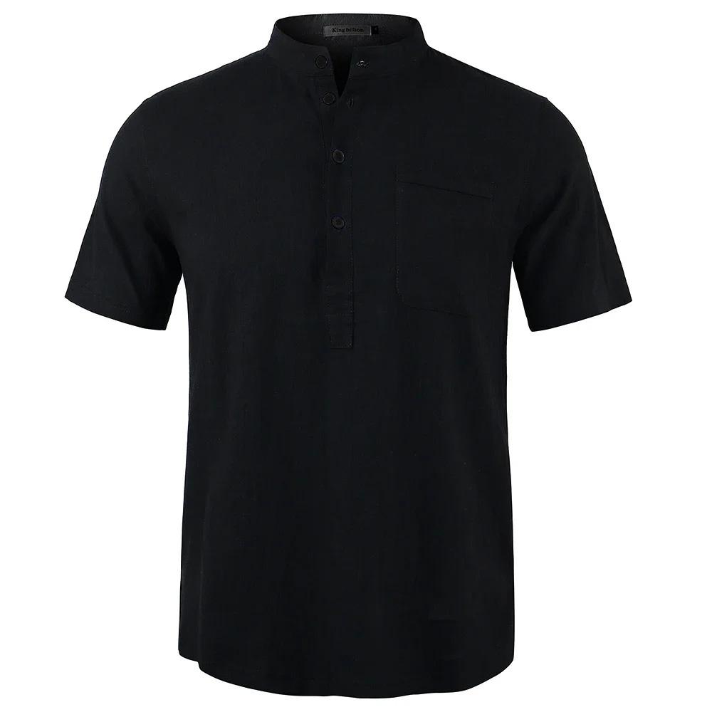 Maglietta casual da uomo in cotone e lino, magliette di colore puro per uomo, streetwear, top da spiaggia, magliette, maglietta a maniche corte traspirante, vintage