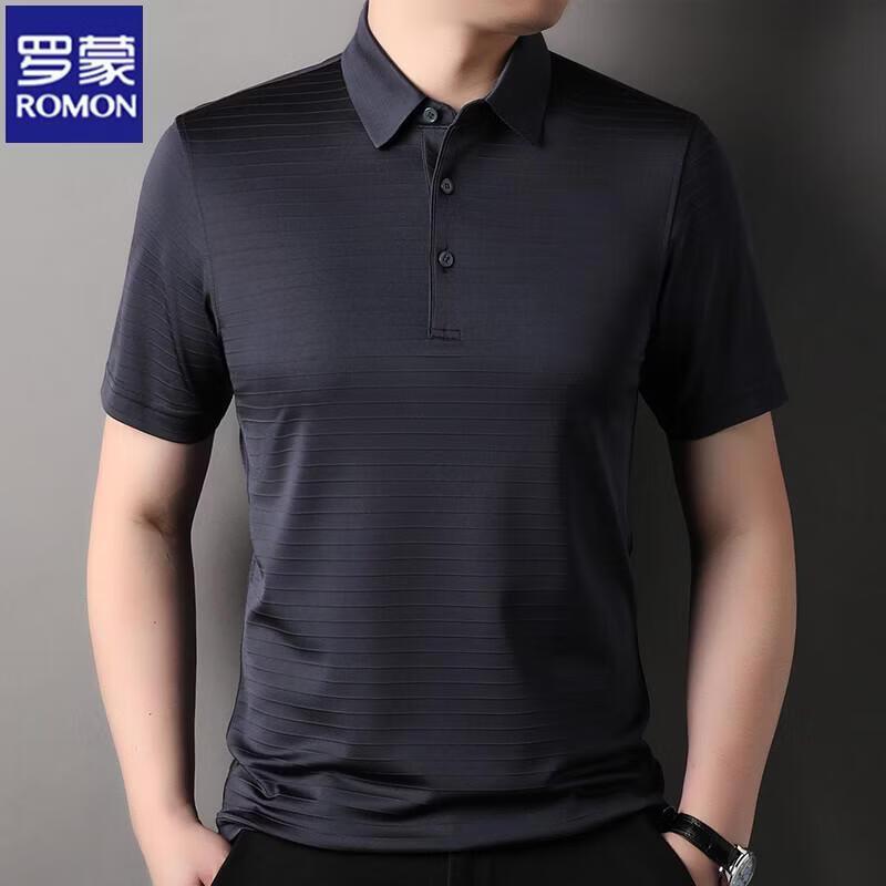 

ROMON Men s 100% Mulberry Silk Short-Sleeve Polo Shirt 2XL