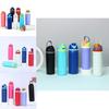 Moderní minimalistická sportovní láhev na vodu z nerezové oceli 304 s vakuovou izolací a velkým objemem se slámkou pro kancelář a cestování