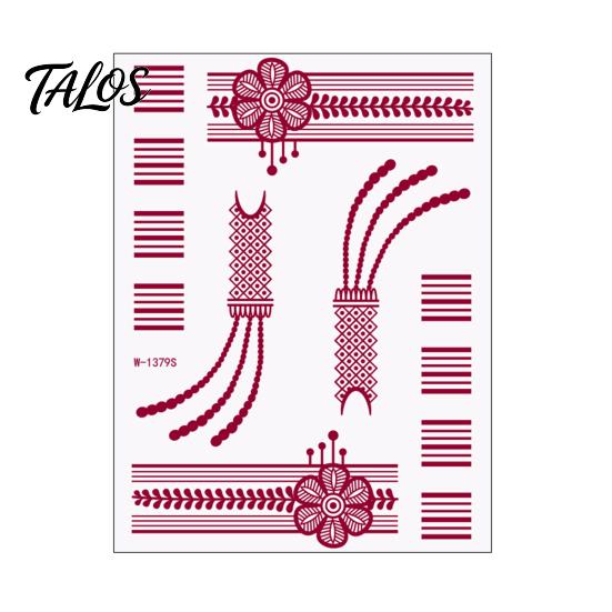Temporary Tattoo Sticker, Flower Lace Lotus Pattern Fake Tattoos for Women Men, Waterproof DIY Face Arm Leg Body Art Decoration for Masquerade Party