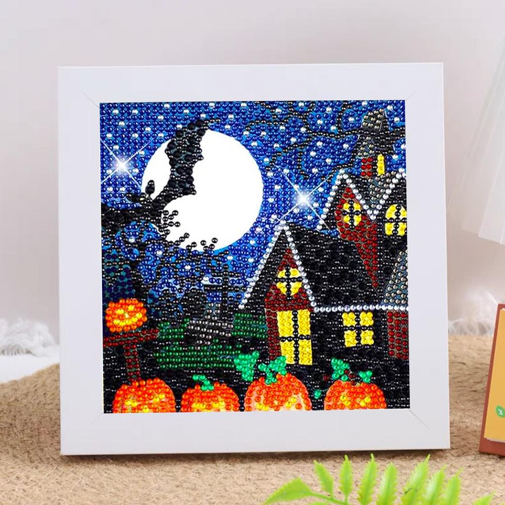 New Diy Diamond Painting Solid Wood Photo Frame Boxed Diamond Sticker Owl Cartoon Hand-Pasted Diamond Painting
