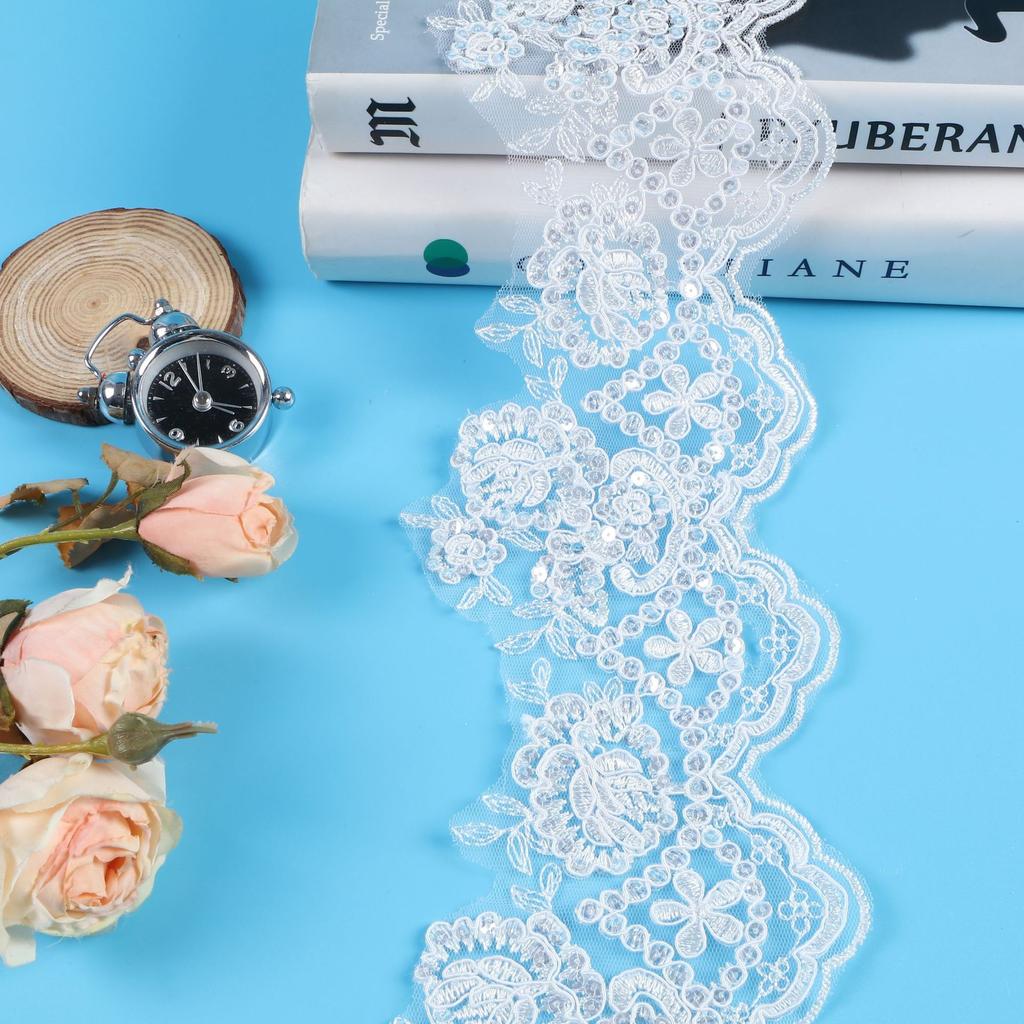 Clothing Accessories Wedding Dress Headgear Dress Children'S Dance Clothes Lace Lace Embroidery Car Bone Beads Three-In-One Lace