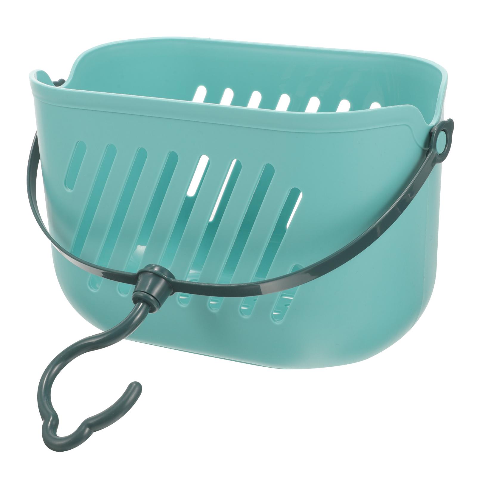 

Bathroom Storage Basket Hanging Wall Mounted Plastic Organizer For Shower Cleaning Supplies Portable Bath Tote Basket For синій