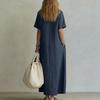 Women's Dress Casual Flowy Dresses V-neck Vocation Boho Beach Sundress