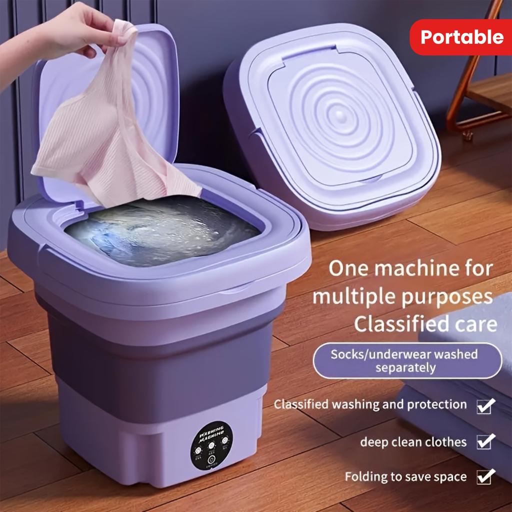 1PC Underwear Washing Machine Washing Machine Student Dormitory Small Washing Machine Household Portable Mini Folding Washing Machine