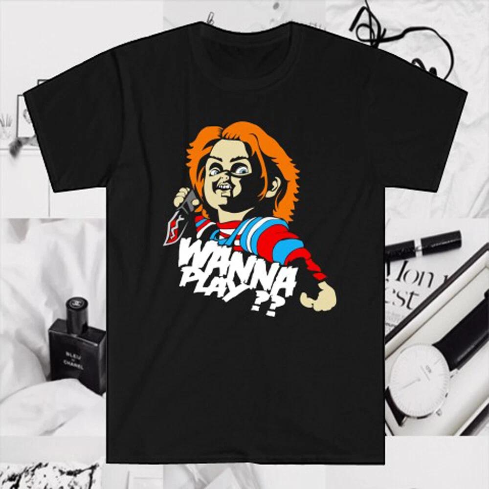 Chucky Wanna Play Horror Movie Men s Black Size S to 5XL L