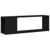 TV Cabinet Set 100 X 24 X 63 Cm Black Engineered Wood