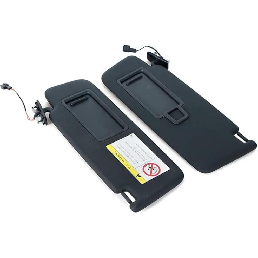 RQHEQLJV Black Sun Visor Compatible for VW Golf 7 MK7 GTI Superb3 Car Front SunVisor Panel with Makeup Mirror Black Sunshade(1pc Black Left)