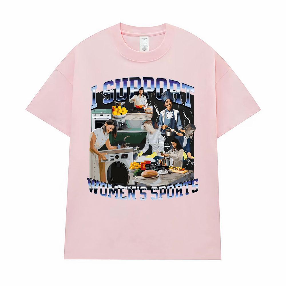 Supporto lo Sport Femminile Meme Femminista Divertente Maglietta Unisex Moda Donna High Street T-shirt Cotone Casual Manica Corta