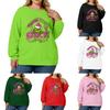 Women's Fashionable Casual Plus-Size Long Sleeve Pullover Printed Sweatshirt