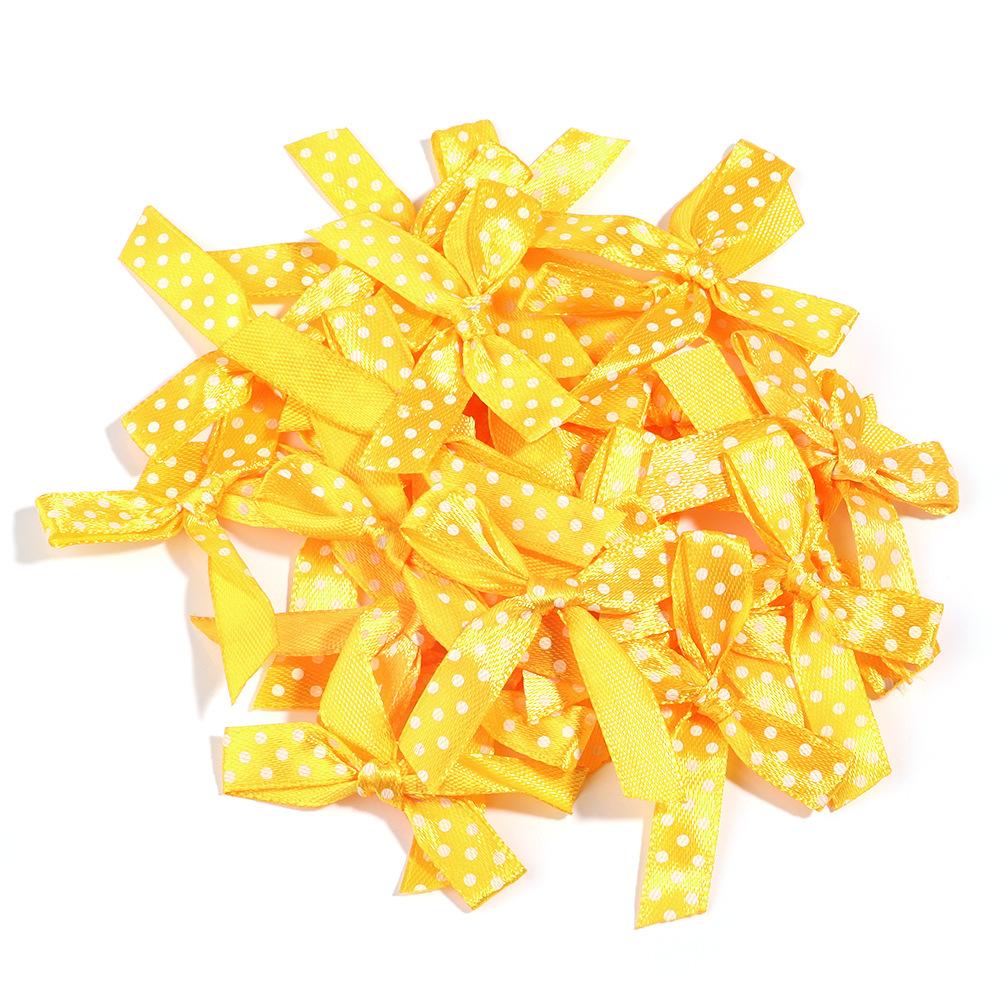 50pcs/lot Color Polka Dot Bow Ribbon Tied Bows for Clothing Gift Party Decoration DIY Hairpin Handcraft Accessories Materials