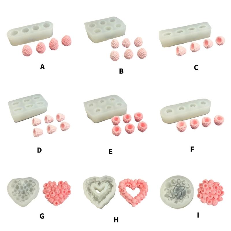 Creative Heart Shape Raspberry Cake Molds Durable Silicone Safe Silicone Dessert MoldFor Professional Bakers