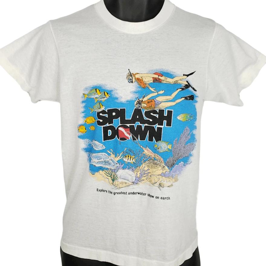 

Vintage Splash Down Snorkeling T Shirt Mens Size Small 80s Diving Premier Cruise 3XL