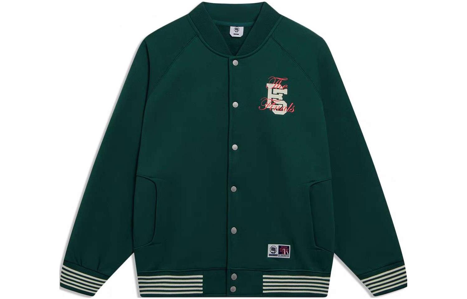 Li Ning Badfive Baseball Jacket Men s Green AJDT045-1 L